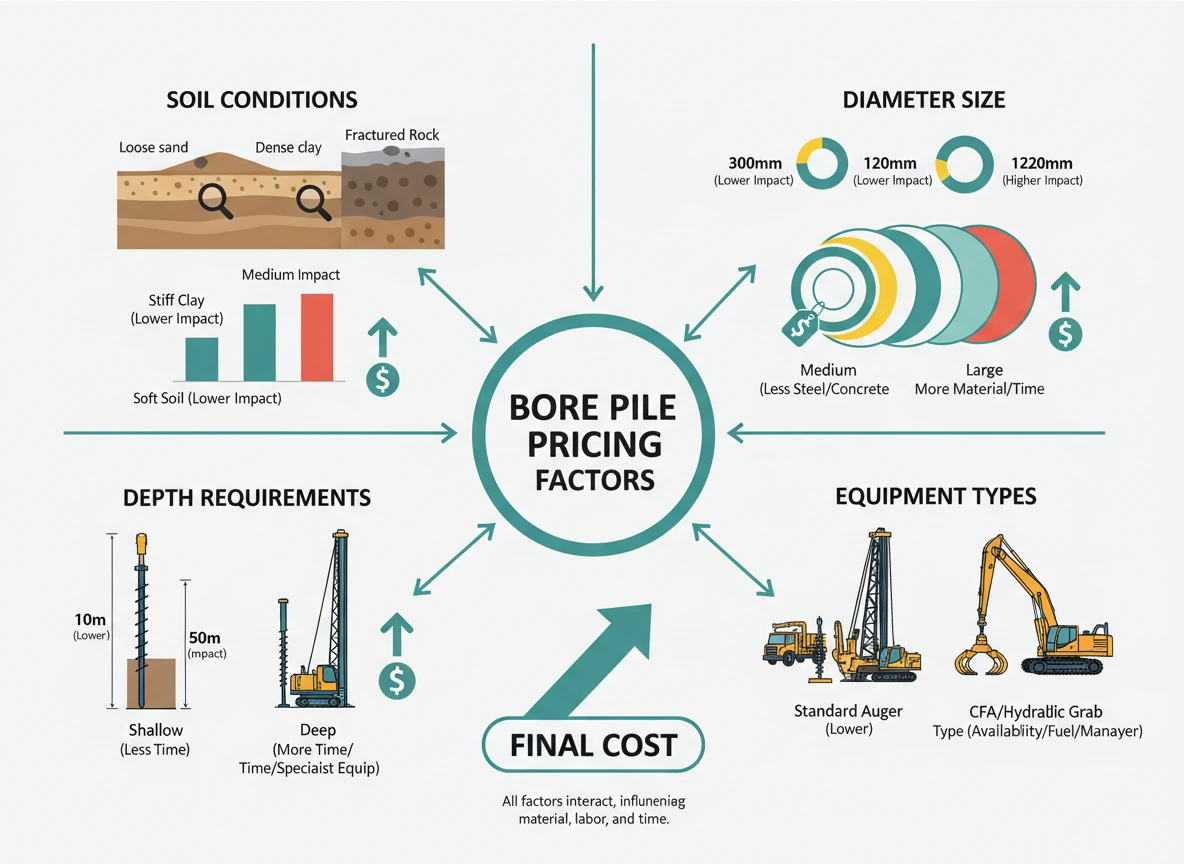 faktor harga bore pile