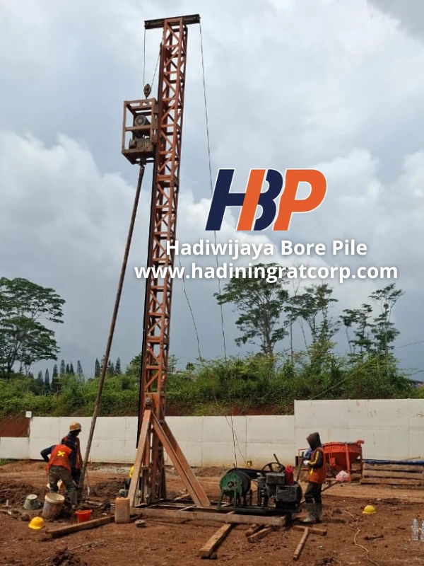 jasa bore pile pengerjaan menggunakan alat mesin mini crane