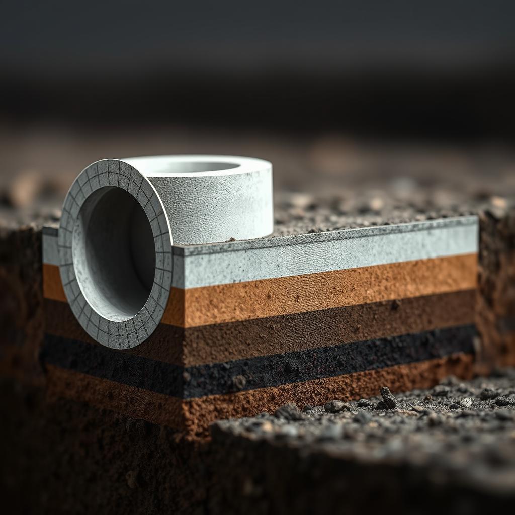 A cross-section view of a Hadiwijaya Bore Pile foundation, showcasing its intricate design and construction. The pile is visible in the foreground, its cylindrical shape and reinforced concrete structure highlighted by soft, directional lighting. The middle ground features the soil layers surrounding the pile, with subtle textures and gradients to depict the underground environment. In the background, a sense of depth is created through subtle blurring, emphasizing the pile's integration with the subsurface. The overall mood is one of technical precision and structural integrity, reflecting the engineering expertise behind the Hadiwijaya Bore Pile system. A cross-section view of a Hadiwijaya Bore Pile foundation, showcasing its intricate design and construction. The pile is visible in the foreground, its cylindrical shape and reinforced concrete structure highlighted by soft, directional lighting. The middle ground features the soil layers surrounding the pile, with subtle textures and gradients to depict the underground environment. In the background, a sense of depth is created through subtle blurring, emphasizing the pile's integration with the subsurface. The overall mood is one of technical precision and structural integrity, reflecting the engineering expertise behind the Hadiwijaya Bore Pile system.
