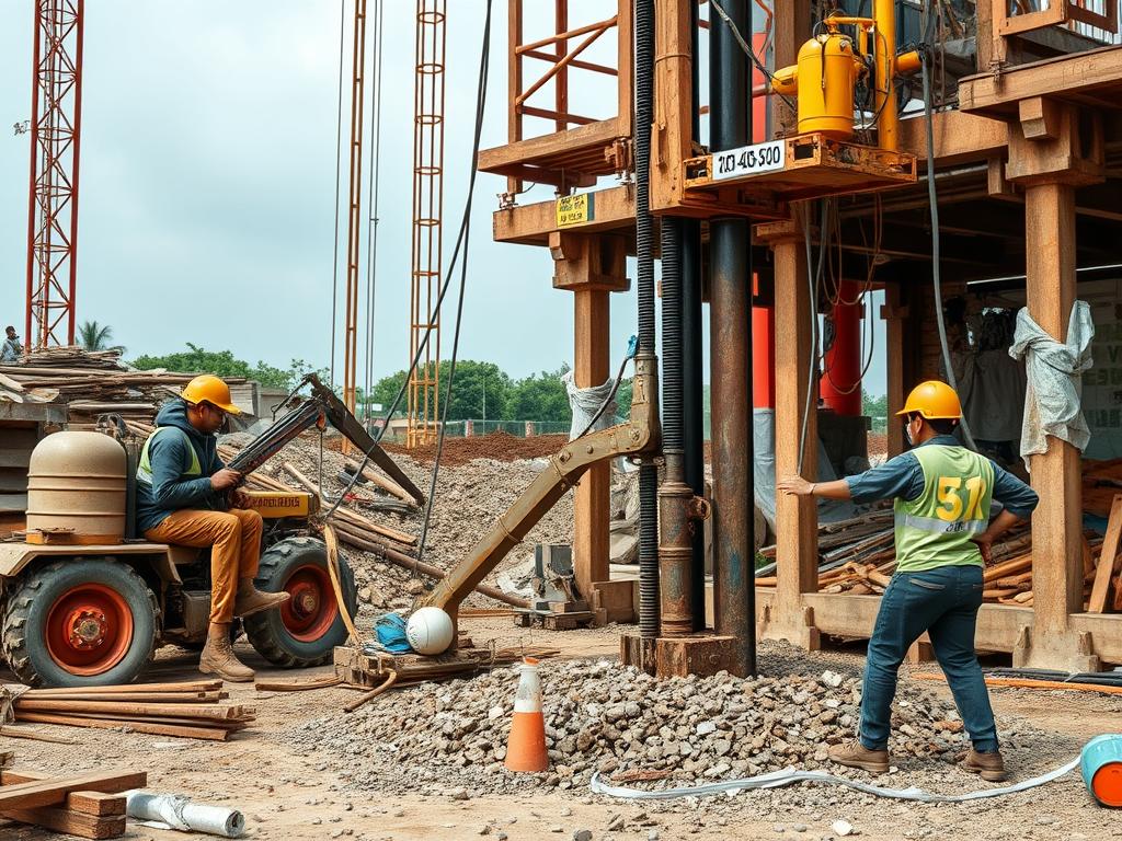 Bore Pile Manual dengan diameter 30-40cm untuk bangunan lebih berat Bore Pile Manual dengan diameter 30-40cm untuk bangunan lebih berat