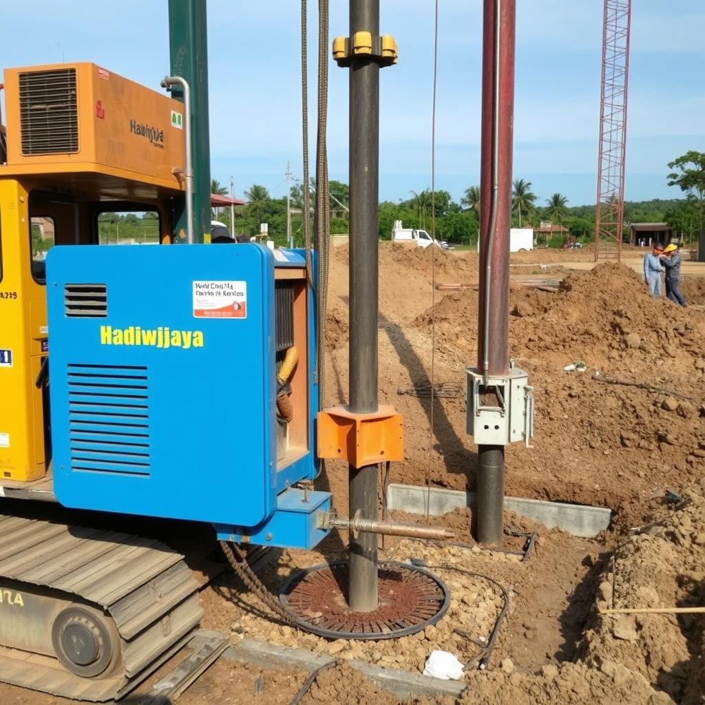 Gambar Hadiwijaya Bore Pile sedang mengerjakan proyek pondasi Gambar Hadiwijaya Bore Pile sedang mengerjakan proyek pondasi