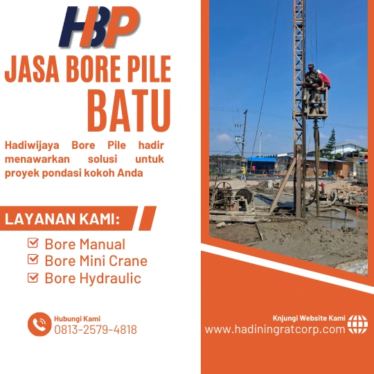 Jasa Bore Pile Batu Menggunakan Mesin Mini Crane- Hadiwijaya Bore Pile
