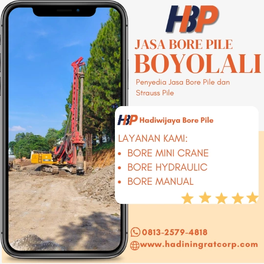 Jasa Bore Pile Boyolali Terpercaya - Hadiwijaya Bore Pile
