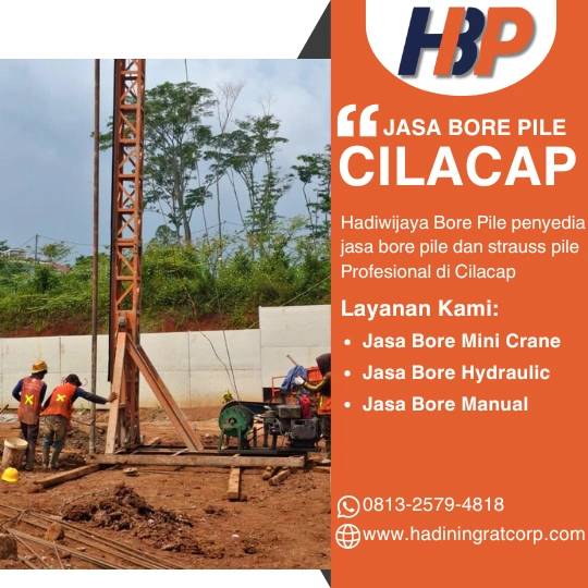 Jasa Bore Pile Cilacap Menggunakan Mesin Mini Crane- Hadiwijaya Bore Pile