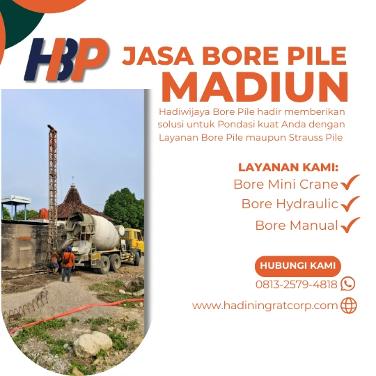 Jasa Bore Pile Madiun oleh Hadiwijaya Bore Pile