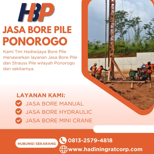 Jasa Bore Pile Ponorogo