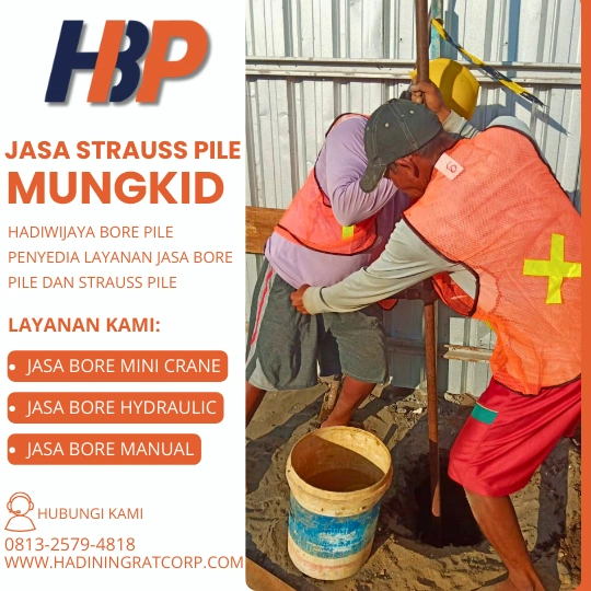 Jasa Strauss Pile Mungkid Menggunakan Mesin Manual-Hadiwijaya Bore Pile