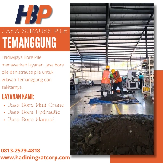 Jasa Bore Pile Temanggung Terpercaya -Kontak Hadiwijaya