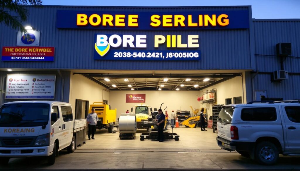 Kantor dan workshop Jasa Bore Pile Jombang dengan peralatan lengkap