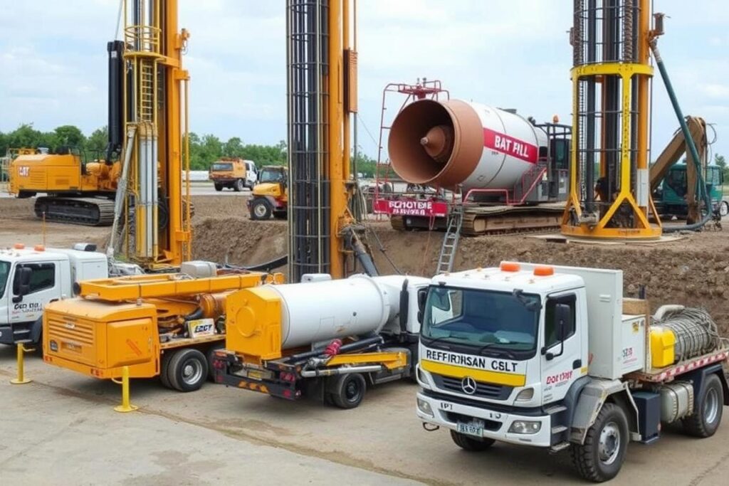 Peralatan bore pile modern yang digunakan oleh kontraktor terpercaya di Jombang