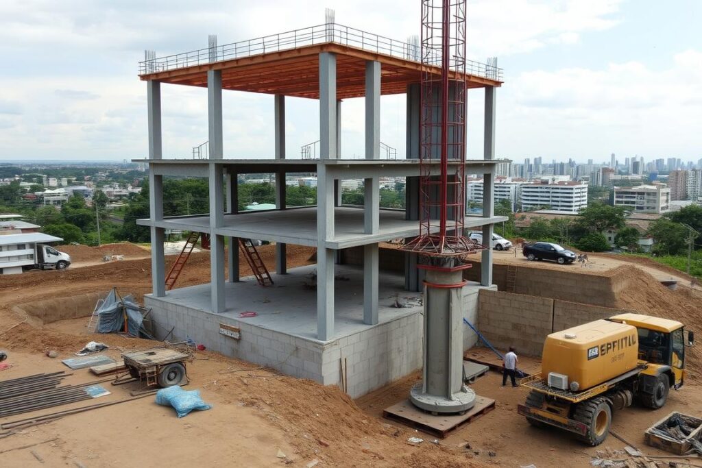 Proyek konstruksi menggunakan jasa bore pile di Jombang