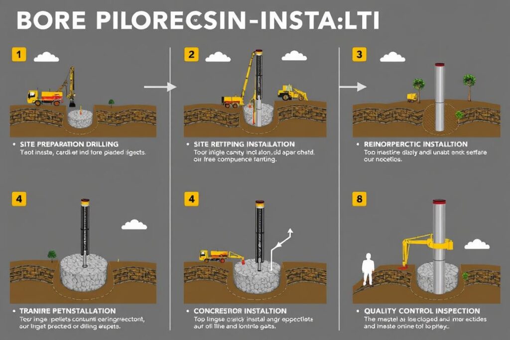 Tahapan pengerjaan bore pile di Lamongan