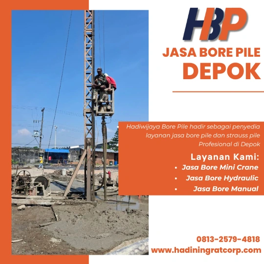 Jasa Bore Pile Depok Menggunakan Mesin Mini Crane-Hadiwijaya Bore Pile
