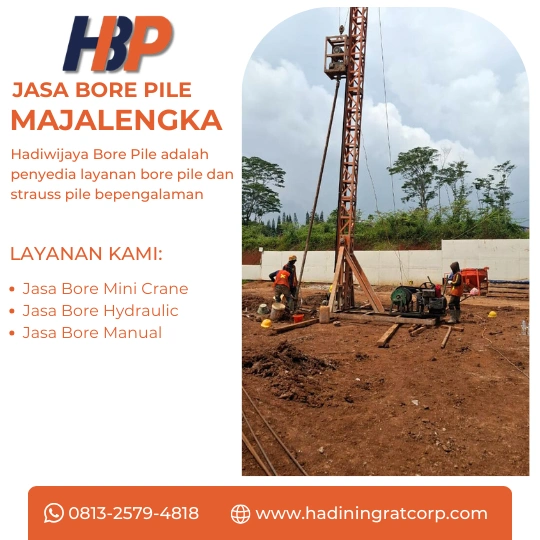 Jasa Bore Pile Majalengka Menggunakan Mesin Mini Crane-Hadiwijaya Bore Pile