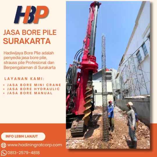 Jasa Bore Pile Surakarta Menggunakan Mesin Hydraulic -Hadiwijaya Bore Pile